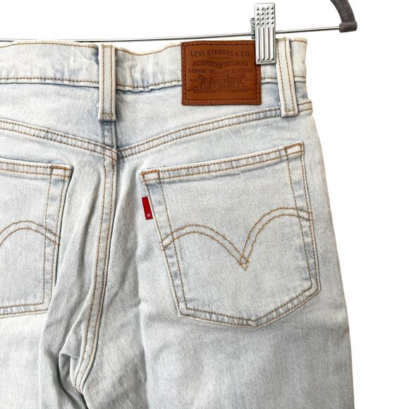 LEVIS Wedgie Icon Ankle Denim Zero Gravity Sz 25 - Picture 4 of 7